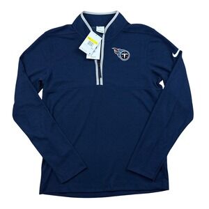 NEW Nike Tennessee Titans Dri-FIT Quarter Zip Lightweight Pullover Blue Mens S